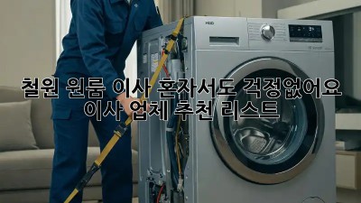 철원 원룸 이사, 혼자서도 걱정없어요! 이사 업체 추천 리스트